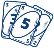 2025-camp-report-uno-game Uno cards.