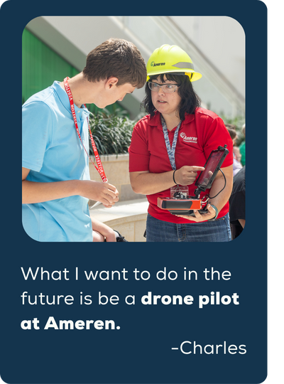 2025-camp-report-charles What I want to do in the future is be a drone pilot at Ameren. Charles.
